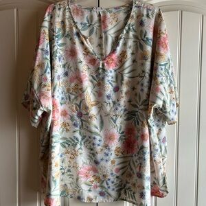Chic Soul Floral V-Neck Women’s Top